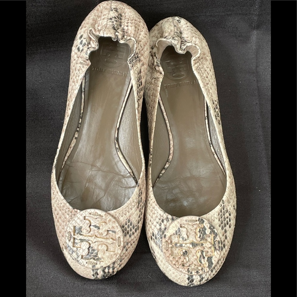 Tory Burch Animal Print Leather Shoes